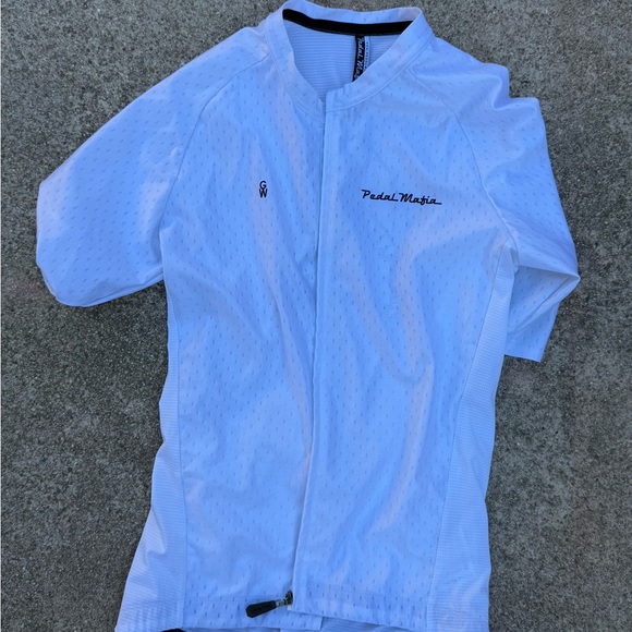 Pedal mafia short sleeve, great white Collab cycling jersey - Picture 5 of 6